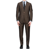 SARTORIA CASTANGIA Brown Wool-Mohair Summer-Spring Suit EU 50 NEW US 40
