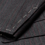SARTORIA CASTANGIA Gray Herringbone Merino Wool Super 120's Suit 48 NEW 38