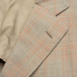 SARTORIA CASTANGIA Gray Plaid Wool Super 110's Jacket EU 48 NEW US 38