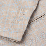 SARTORIA CASTANGIA Gray Prince of Wales Cashmere-Silk Jacket EU 50 NEW US 40