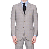 SARTORIA CASTANGIA Gray Prince of Wales Wool Super 130's Suit EU 48 NEW US 38