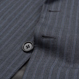 SARTORIA CASTANGIA Gray Striped Wool Super 110's Business Suit EU 48 NEW US 38