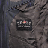 SARTORIA CASTANGIA Gray Striped Wool Super 190's Peak Lapel Suit 50 NEW US 40