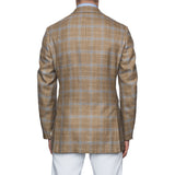 SARTORIA CASTANGIA Khaki Prince of Wales Wool-Silk-Linen Jacket 52 NEW US 42