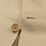 SARTORIA CASTANGIA Handmade Light Beige Linen Suit EU 50 NEW US 40