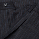 SARTORIA CASTANGIA Navy Blue Striped Merino Wool Super 120's Suit 50 NEW US 40