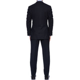 SARTORIA CASTANGIA Navy Blue Striped Wool Super 110's Suit EU 50 NEW US 40