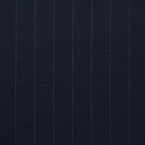 SARTORIA CASTANGIA Navy Blue Striped Wool Super 130's Suit EU 48 NEW US 38