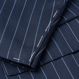 SARTORIA CASTANGIA Navy Blue Striped Wool Super 140's Jacket EU 54 NEW US 44