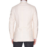 SARTORIA CASTANGIA Ivory Cashmere-Silk 1 Button Peak Lapel Jacket 48 NEW US 38