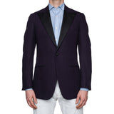 SARTORIA CASTANGIA Aubergine Color Wool 1 Button Dinner Jacket 50 NEW US 40