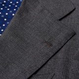 SARTORIA CHIAIA Bespoke Handmade Gray Fresco Wool Jacket EU 48 NEW US 38