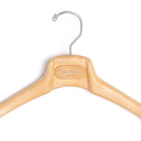 SARTORIO Beige Plastic Wood Look Suit Hanger  Flocked Bar Set of 5 Size 40 /S 46