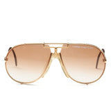 Vintage CAZAL 901 Targa Design Gold-Tone Metal Frame Aviator Sunglasses with Cas