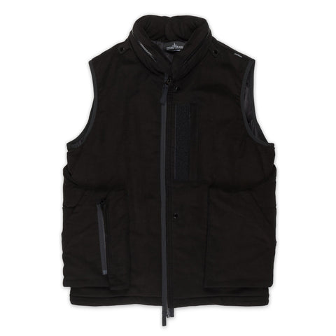 STONE ISLAND SHADOW PROJECT Black Moleskin Cotton Gilet Vest NEW