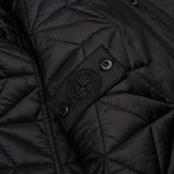 STONE ISLAND SHADOW PROJECT Black Rubberised Linen Parka Coat NEW