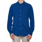 SanPatrignano for FEDELI Blue Cotton Pique Polo Shirt EU 56 NEW US 2XL