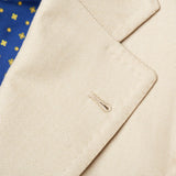 Sartoria CHIAIA Bespoke Beige Herringbone Wool-Cashmere Jacket EU 50 NEW US 40