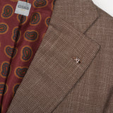 Sartoria CHIAIA Bespoke Brown Hopsack Wool-Silk-Linen Jacket 50 NEW US 40