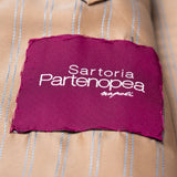 Sartoria PARTENOPEA Hand Made Brown POW Wool Cashmere Flannel Jacket NEW