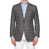 Sartoria PARTENOPEA Hand Made Gray-Brown Plaid Wool Jacket Sports Coat 50 NEW 40