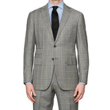 Sartoria PARTENOPEA Hand Made Gray Plaid Suit EU 50 NEW US 40