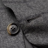 Sartoria PARTENOPEA Hand Made Gray Windowpane Wool Jacket Sports Coat