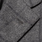 Sartoria PARTENOPEA Hand Made Gray Windowpane Wool Jacket Sports Coat