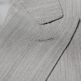 Sartoria PARTENOPEA Hand Made Gray Wool Double Breasted Suit NEW