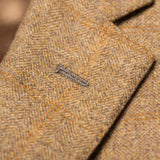 Sartoria PARTENOPEA Hand Made Sand Herringbone Wool Flannel Jacket 50 NEW US 40