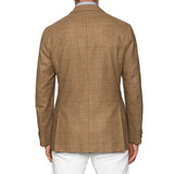 Sartoria PARTENOPEA Hand Made Sand Herringbone Wool Flannel Jacket 50 NEW US 40