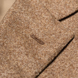 Sartoria PARTENOPEA Handmade Brown Wool Flannel Jacket EU 52 NEW US 42