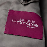 Sartoria PARTENOPEA Hand Made Solid Gray Wool Flannel Jacket Sports Coat NEW