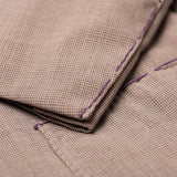 Sartoria PARTENOPEA Hand Made Tan Wool Blend Summer Suit EU 50 NEW US 40