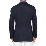 Sartoria PARTENOPEA Handmade Blue Herringbone Wool DB Blazer Jacket 50 NEW US 40