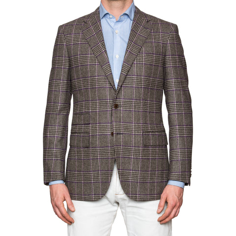 Sartoria PARTENOPEA Handmade Gray POW Wool-Cashmere Flannel Jacket 50 NEW 40