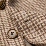 Sartoria PARTENOPEA "Panama" Handmade Beige Wool Jacket Suede Elbow Patch NEW
