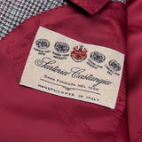 SARTORIA CASTANGIA Gray Houndstooth Plaid Wool Jacket EU 48 NEW US 38