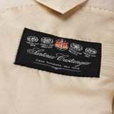 SARTORIA CASTANGIA Handmade Beige Cotton Sport Coat Jacket EU 48 NEW US 38
