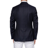 SARTORIA CASTANGIA Handmade Blue Striped Wool Dinner Jacket EU 50 NEW US 40