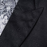 SARTORIA CASTANGIA Black Wool Peak Lapel Jacket with Silk Lining EU 50 NEW US 40
