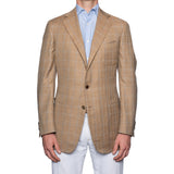 SARTORIA CASTANGIA Plaid Wool-Silk-Linen Jacket EU 52 NEW US 42