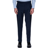 Sartoria CHIAIA Handmade Bespoke Navy Blue Wool SP Dress Pants 56 NEW US 40