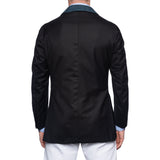 Sartoria CHIAIA Napoli Handmade Black Wool 1 Button Blazer Jacket EU 50 NEW US 4