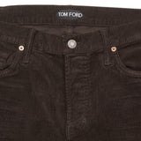 TOM FORD Dark Brown Cotton Corduroy Jeans Pants NEW US 34 Slim Fit USA Made