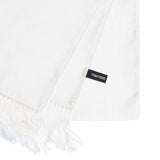 TOM FORD Made in Italy Solid Cream Silk Evening Scarf with Tassels