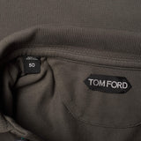 TOM FORD Gray Cotton Tennis Piquet Garment Dyed Polo Shirt NEW