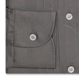 TOM FORD Solid Gray Silk Blend Barrel Cuff Evening Dress Shirt 39 NEW 15.5 Slim