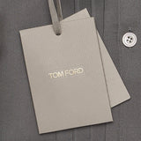 TOM FORD Solid Gray Silk Blend Barrel Cuff Evening Dress Shirt 39 NEW 15.5 Slim