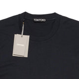 TOM FORD Black Lyocell-Cotton Crewneck Jersey T-Shirt NEW